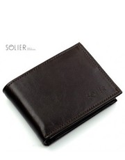 portfel Brązowy portfel średniej wielkości SW03B - yoos.pl