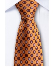 krawat Pomarańczowo - miodowy krawat KR1414 - yoos.pl