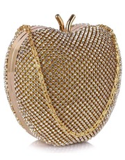 torebka Niezwykła torebka wizytowa w kształcie jabłka złota - Evangarda.pl