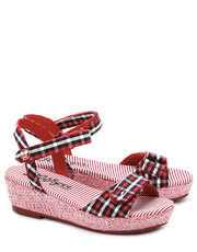 sandały dziecięce Sue 4D - Czerwone Canvasowe Sandały Dziecięce - FG56817046 - Mivo.pl