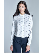 bluzka Bluzka z plisami na dekolcie - ecru/beż - Nife.pl