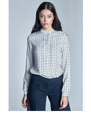 bluzka Bluzka z plisami na dekolcie - wzór - Nife.pl