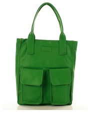shopper bag CHERYL Torebka shopper z kieszeniami MAZZINI zielona MELODY - Merg.pl