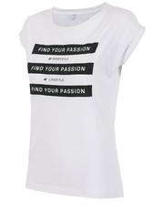 bluzka T-shirt damski TSD257 - biały - - 4f.com.pl