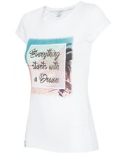 bluzka T-shirt damski TSD008 - biały - - 4f.com.pl