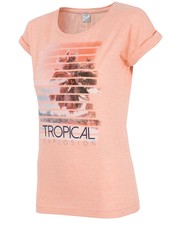 bluzka T-shirt damski TSD009 - koral pastelowy - - 4f.com.pl