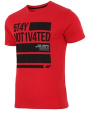 T-shirt - koszulka męska T-shirt męski TSM235 - czerwony - - 4f.com.pl
