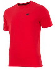 T-shirt - koszulka męska T-shirt męski TSM255 - czerwony wiśniowy - - 4f.com.pl