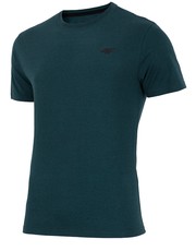 T-shirt - koszulka męska T-shirt męski TSM300 - ciemny zielony melanż - - 4f.com.pl