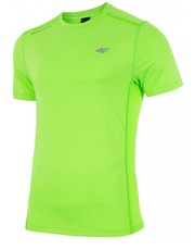 T-shirt - koszulka męska Koszulka treningowa męska TSMF204 - jasny zielony neon - - 4f.com.pl