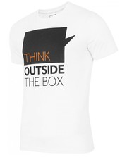 T-shirt - koszulka męska T-shirt męski TSM004 - biały - - 4f.com.pl