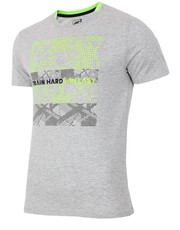 T-shirt - koszulka męska T-shirt męski TSM009 - jasny szary melanż - - 4f.com.pl