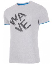 T-shirt - koszulka męska T-shirt męski TSM019 - jasny szary melanż - - 4f.com.pl