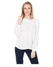 bluzka Bluzka w kolorze ecru z długim rękawem - Bialcon.pl