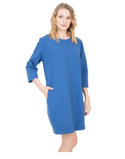 sukienka Bawełniana sukienka w kolorze niebieskim - Bialcon.pl