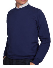 sweter męski Sweter Ryan Bawełniany Ciemnogranatowy - Lancerto.com