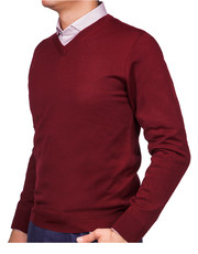 sweter męski Sweter Jamie Bordowy - Lancerto.com