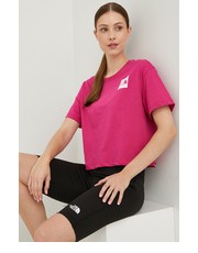Bluzka t-shirt bawełniany kolor różowy - Answear.com The North Face