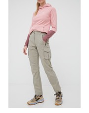 Spodnie spodnie outdoorowe damskie kolor beżowy - Answear.com Cmp