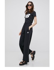 Spodnie spodnie damskie kolor czarny gładkie - Answear.com New Balance