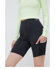 Spodnie szorty treningowe Q Speed WS21281BK damskie kolor czarny gładkie high waist - Answear.com New Balance