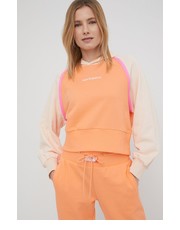 Bluza bluza bawełniana damska kolor pomarańczowy z kapturem z aplikacją - Answear.com New Balance