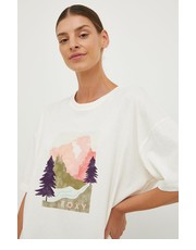 Bluzka t-shirt bawełniany kolor beżowy - Answear.com Roxy