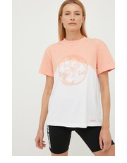 Bluzka t-shirt bawełniany kolor pomarańczowy - Answear.com Guess