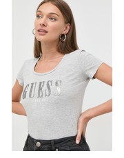 Bluzka t-shirt damski kolor szary - Answear.com Guess