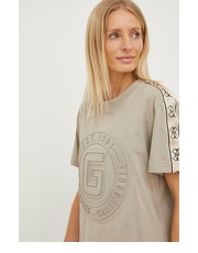 Bluzka t-shirt bawełniany kolor szary - Answear.com Guess