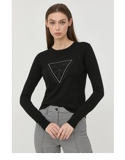 Sweter sweter damski kolor czarny lekki - Answear.com Guess