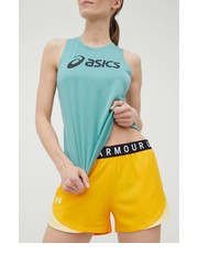 Spodnie szorty treningowe Play Up 3.0 1344552. damskie kolor pomarańczowy z nadrukiem medium waist - Answear.com Under Armour