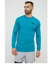 T-shirt - koszulka męska longsleeve 1329585 męski kolor niebieski z nadrukiem - Answear.com Under Armour