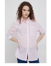 Koszula koszula bawełniana HILARY damska kolor różowy regular z kołnierzykiem klasycznym - Answear.com Pepe Jeans