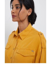 Koszula koszula damska kolor żółty relaxed z kołnierzykiem klasycznym - Answear.com Pepe Jeans