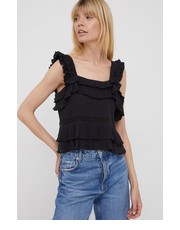 Bluzka bluzka bawełniana NORA damska kolor czarny gładka - Answear.com Pepe Jeans