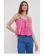 Bluzka bluzka bawełniana PAM damska kolor różowy wzorzysta - Answear.com Pepe Jeans