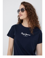 Bluzka t-shirt bawełniany kolor granatowy - Answear.com Pepe Jeans