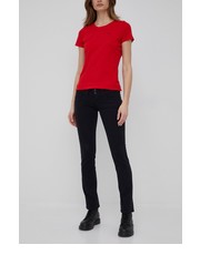 Spodnie spodnie damskie kolor czarny proste high waist - Answear.com Pepe Jeans