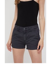 Spodnie szorty bawełniane BALBOA SHORT damskie kolor szary gładkie medium waist - Answear.com Pepe Jeans