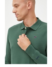 T-shirt - koszulka męska longsleeve bawełniany kolor zielony gładki - Answear.com Pepe Jeans