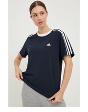 Bluzka t-shirt bawełniany kolor granatowy - Answear.com Adidas