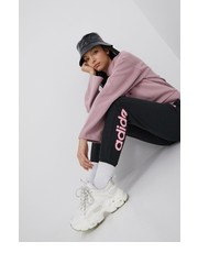 Spodnie spodnie damskie kolor czarny z nadrukiem - Answear.com Adidas