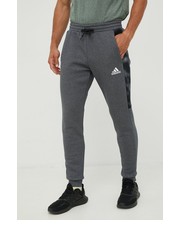 Spodnie męskie spodnie dresowe męskie kolor szary gładkie - Answear.com Adidas