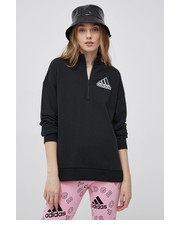 Bluza bluza bawełniana damska kolor czarny z nadrukiem - Answear.com Adidas