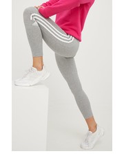 Legginsy legginsy damskie kolor szary z nadrukiem - Answear.com Adidas