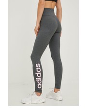Legginsy legginsy damskie kolor szary z nadrukiem - Answear.com Adidas