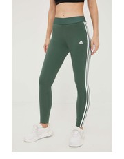 Legginsy legginsy damskie kolor zielony z aplikacją - Answear.com Adidas