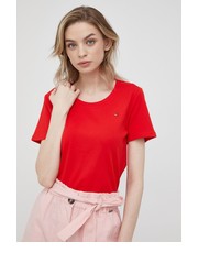 Bluzka t-shirt bawełniany kolor czerwony - Answear.com Tommy Hilfiger