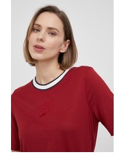 Bluzka t-shirt ICON damski kolor czerwony - Answear.com Tommy Hilfiger
